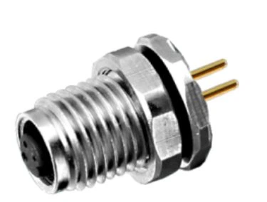 M5 Θηλυκό Πάνελ Α-Κωδικοποίηση 3PIN Μπροστινή στερέωση